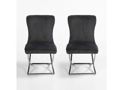 Designer 2x Chairs Luxury Chesterfield Upholstered Chairs Armchairs Living Dining Room