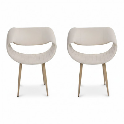 Modern 2x chairs upholstered chair luxury armchair dining room living room new