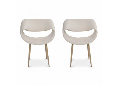 Modern 2x chairs upholstered chair luxury armchair dining room living room new
