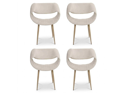 Modern 4x chairs upholstered chair luxury armchair dining room living room new