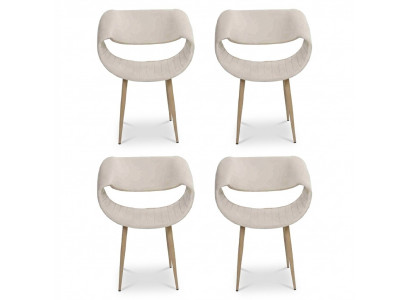 Modern 4x chairs upholstered chair luxury armchair dining room living room new
