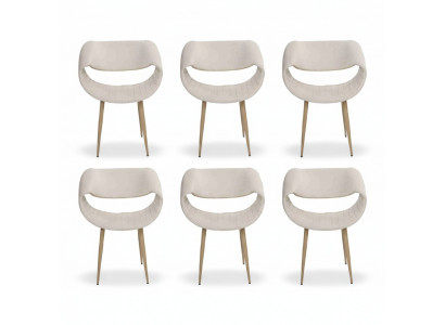Luxury chairs 6x padded modern white chair chair dining room living room new