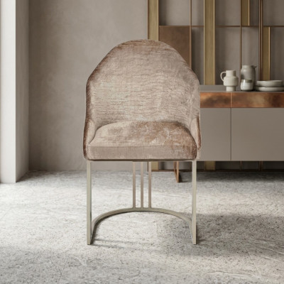 Dining room chair 1-seater armchair stainless steel luxury modern furniture design new