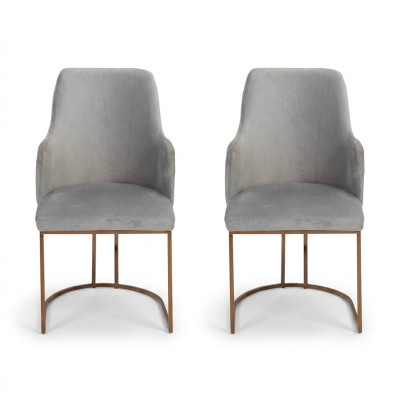 Modern dining room chair kitchen chairs luxury design 2x chairs armchairs gray new