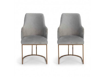 Modern dining room chair kitchen chairs luxury design 2x chairs armchairs gray new