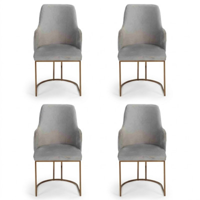 Modern gray dining chairs stylish kitchen chairs luxury design 4x chairs new