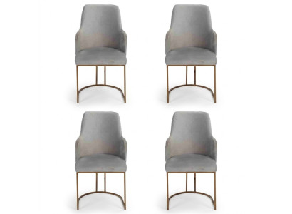 Modern gray dining chairs stylish kitchen chairs luxury design 4x chairs new
