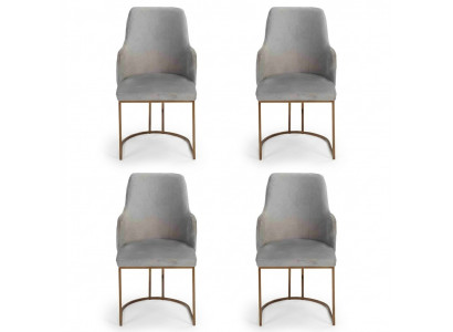 Modern gray dining chairs stylish kitchen chairs luxury design 4x chairs new