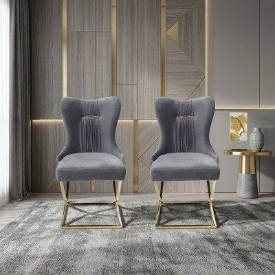 Dining room 2x chairs luxury armchair gray chair armchair living room furniture new