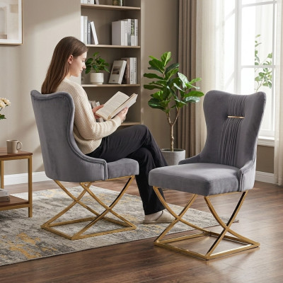 Stylish dining room 6x chairs luxury armchair chair gray armchair living room furniture new