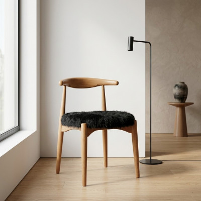Luxury Dining Room Wooden Chair Brown Armless Design Upholstered Chair