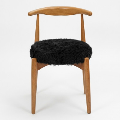 Luxury Dining Room Wooden Chair Brown Armless Design Upholstered Chair