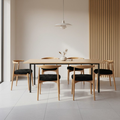 Modern dining room wooden chairs 4x brown without armrest design upholstered chair