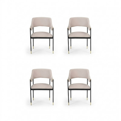 Stylish Chair Dining Room Chair 4x Chairs White Kitchen Chair Armchair Luxury