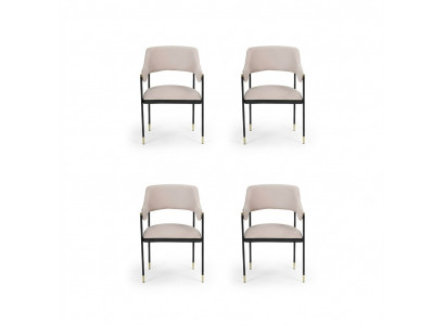 Stylish Chair Dining Room Chair 4x Chairs White Kitchen Chair Armchair Luxury