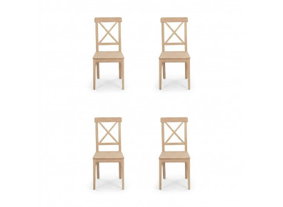 Dining chair designer 4x chairs wooden chair luxury single-seater without armrest