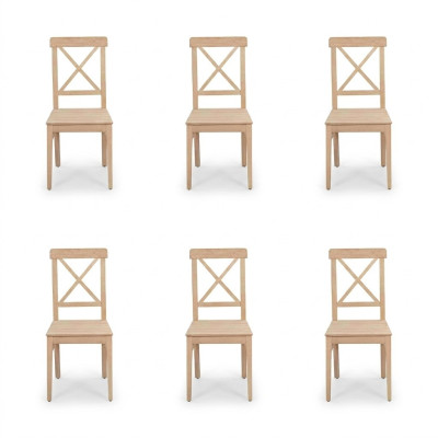 Dining room chair designer brown 4x chairs wood chair luxury single-seater without armrest