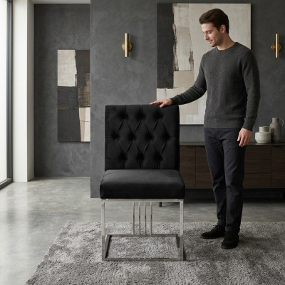 Black armchair designer dining furniture dining chairs stainless steel chair