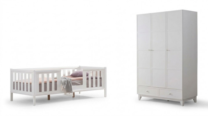 Children's Room 2pc Bedroom Furniture Complete Room Youth Room White