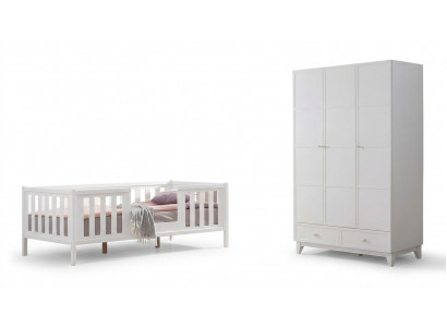 Children's Room 2pc Bedroom Furniture Complete Room Youth Room White