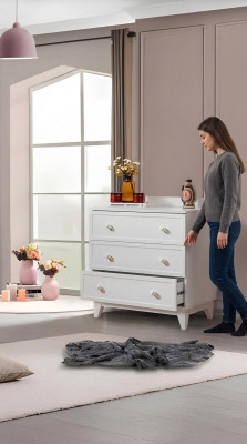 Dresser Designer Luxury Dressers Furniture Wood Cabinet White Modern Sideboard