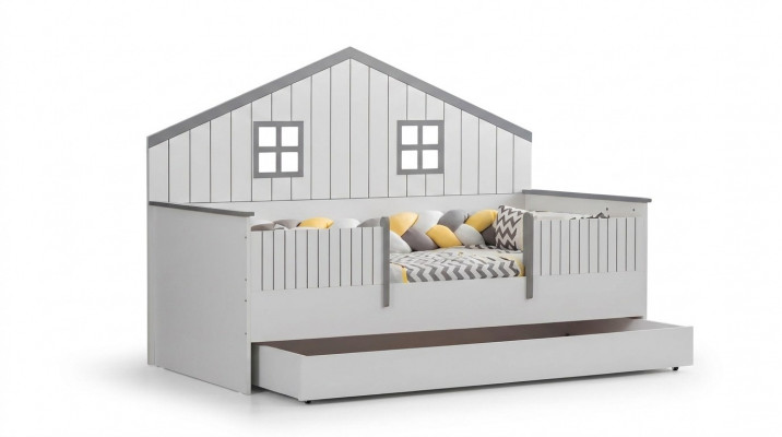 Modern extendable children's bed luxurious bedroom bed wooden furniture
