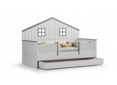 Modern extendable children's bed luxurious bedroom bed wooden furniture