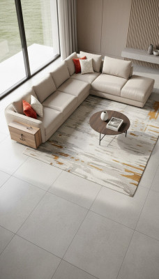 Sectional sofa L shape beige living room design couches furniture upholstered sofa 317 x 312
