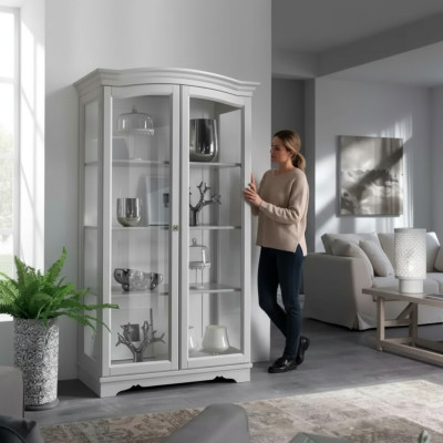 Display cabinet solid wood sideboard showcase massive living room furniture wood