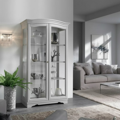 Display cabinet solid wood sideboard showcase massive living room furniture wood