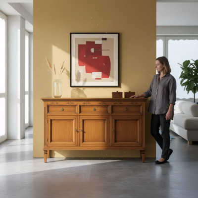 Design Classic Dresser Wood Sideboard Brown Sideboard Cabinet New