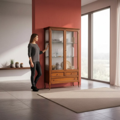 Classic display cabinet living room display cabinet Italian furniture new