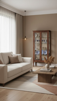 Display glass cabinet brown living room wood sideboard luxury furniture Italy