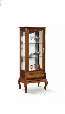 Furniture Classic Glass Cabinet Display Case Wood Glass Cabinet Shelves Italy