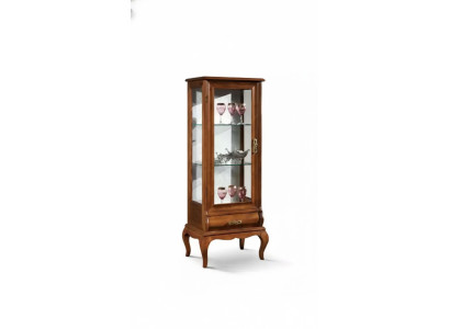 Furniture Classic Glass Cabinet Display Case Wood Glass Cabinet Shelves Italy