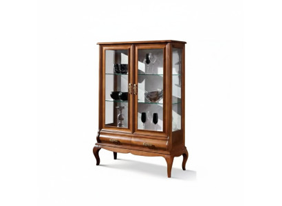 Luxury Wood Vitrine Sideboard Design Brown Italian Furniture Cabinet New
