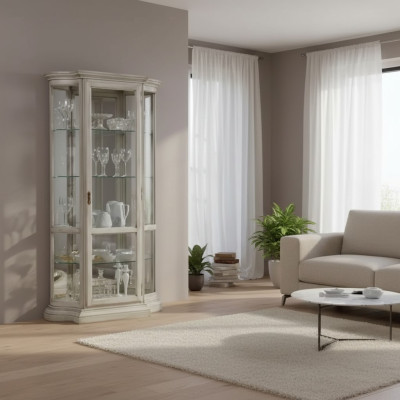 Living room furniture wooden display cabinets glass cabinet solid wood sideboard display cabinet