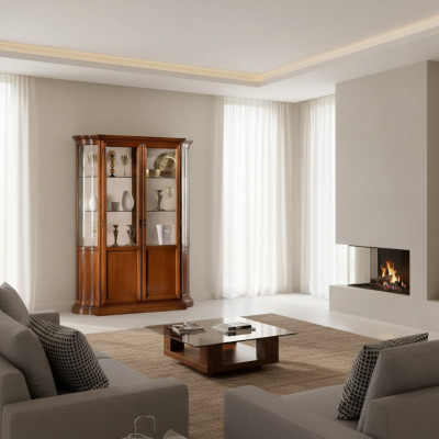 Luxury display cabinet living room furniture cabinet glass showcases designer sideboard