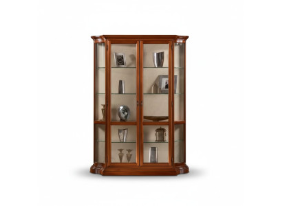 Display Cabinet Glass Cupboard Showcase Living Room Wood Sideboard Luxury Furniture New
