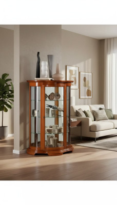 Showcase cabinet shelf living room sideboard classic furniture shelves wood