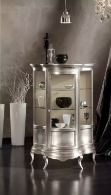Design furniture wood classical display cabinet shelf Italian furniture