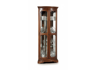 Classic furniture wood brown corner display cabinet showcase cabinet Italian furniture