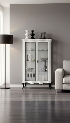 Living room furniture sideboard wooden display cabinet glass cabinet solid wood display cabinet