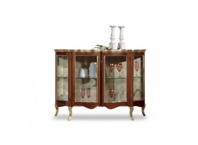 Wooden Display Cabinet Glass Cupboard Solid Wood Showcase Living Room Furniture Sideboard