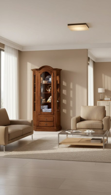 Cabinets display furniture wood luxury glass cabinet wood shelf living room
