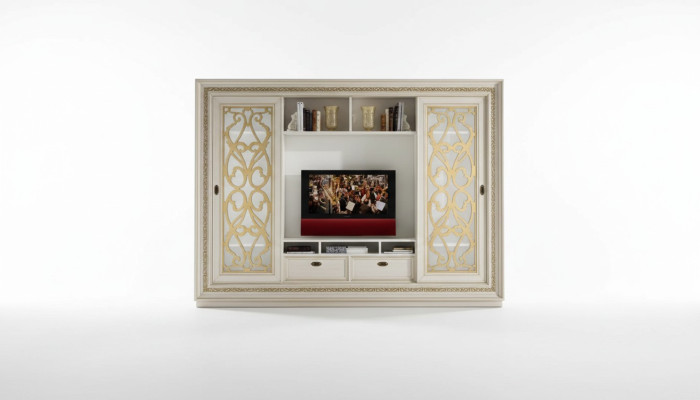 TV wall unit solid wood modern TV cabinet living room wall real wood new