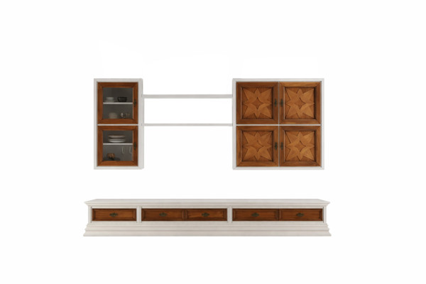 Italian wooden furniture designer sideboard living room wall unit living room cabinet unit