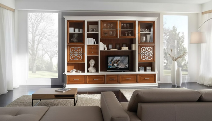 Living room wall shelf TV cabinet wall cabinets wood living room furniture new