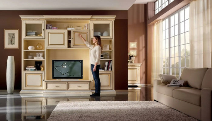 Classic Living Room Wall Sideboard TV Stand Shelf Walls Wardrobe New