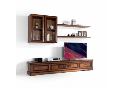 Living Room Modern Style Wall Units 5-Piece Set Sideboard Display Cabinets Shelf New